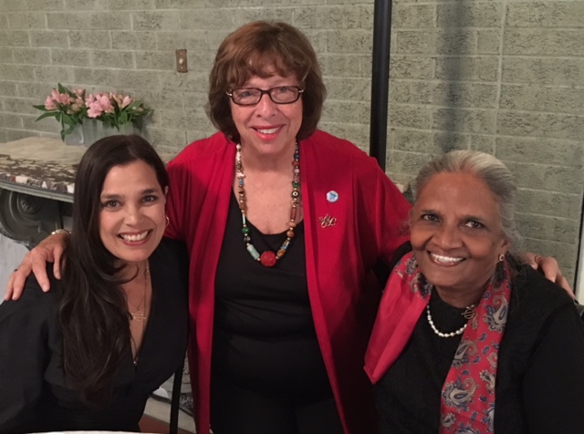 Filmmaker Kamala Lopez (left) with WSC Secretary Joelle Logue and Liz Lopez.